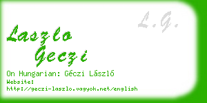 laszlo geczi business card