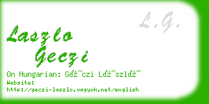 laszlo geczi business card